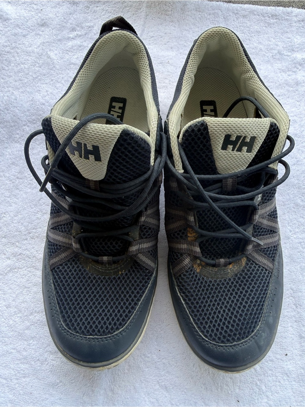 Helly Hansen Men’s Dark Blue Mesh Lace-Up Athletic Sneakers